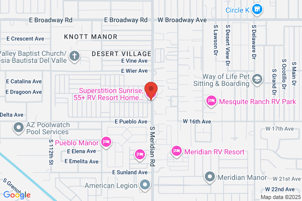 Superstition Sunrise, 55+ RV Resort Home Community