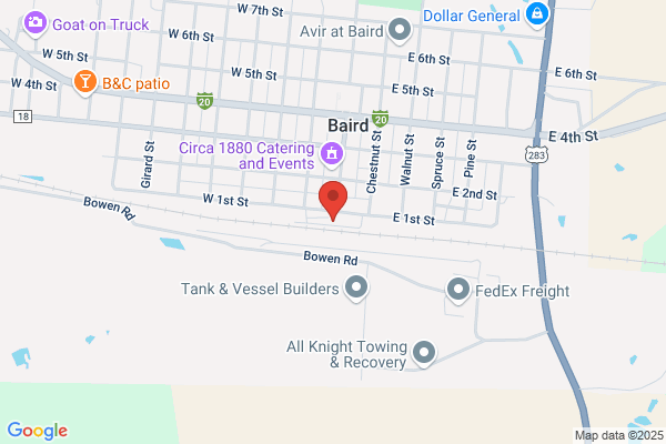 Baird Chamber of Commerce, Official Antique Capital of West Texas