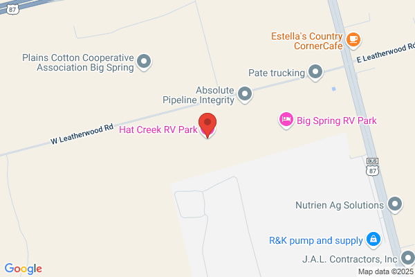 Hat Creek RV Park in Big Spring
