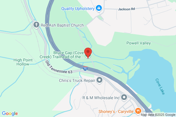 Bruce Gap (Cove Creek) Trailhead of the Cumberland Trail