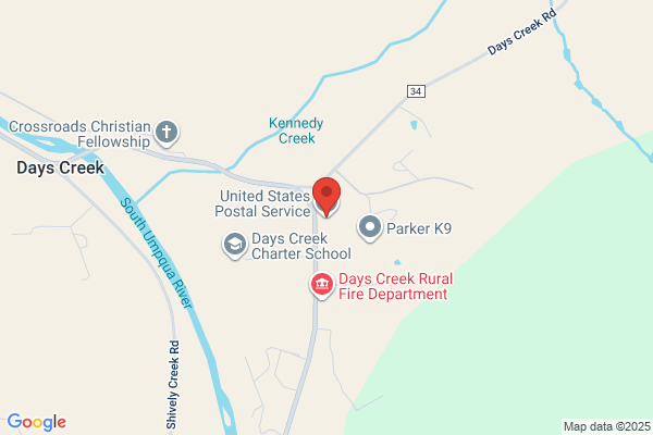 U S Government, U S Postal Service, Days Creek Post Office