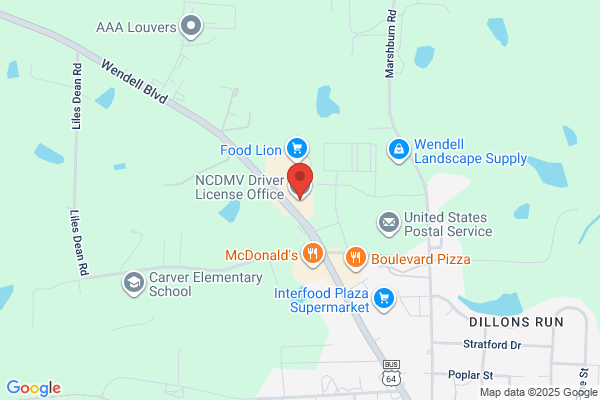 North Carolina State Government, Division of Motor Vehicles, Driver License Offices