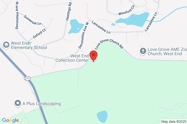 Moore County Governmental Offices, Solid Waste Recycling Centers, West End/Seven Lakes