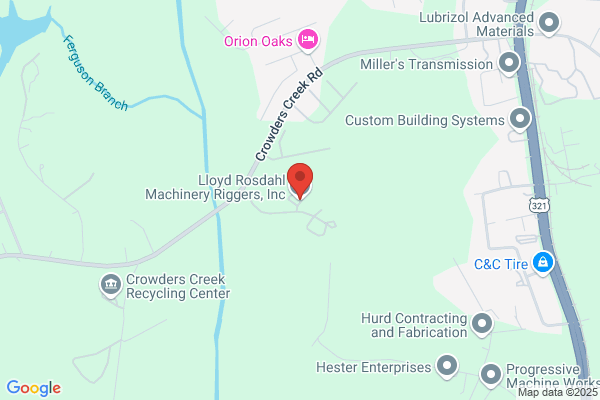 Rosdahl Lloyd Machinery Riggers and Crane Service