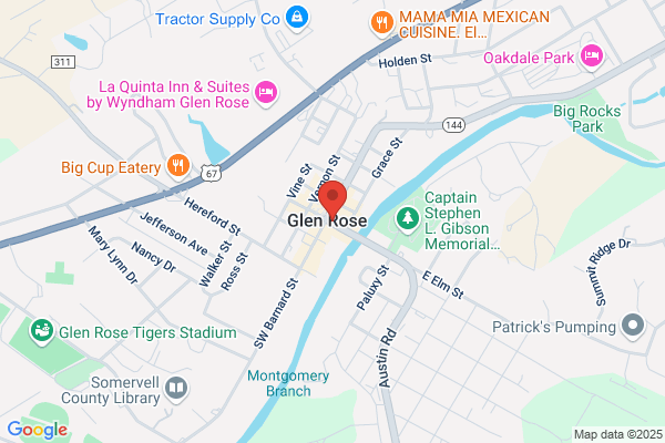 Glen Rose City of, Tourist Information