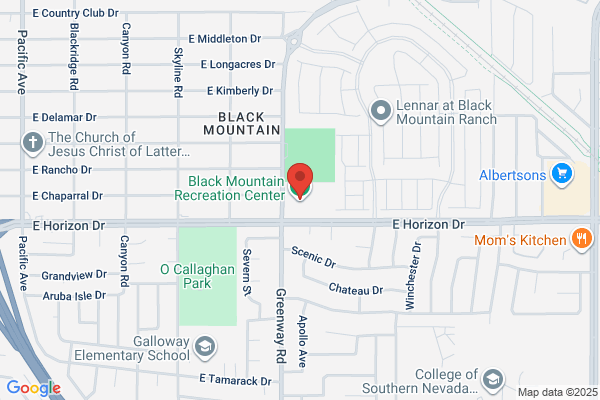 Henderson City of, Parks & Recreation Department, Recreation Centers, Black Mountain Recreation Center