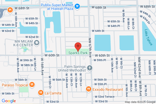 Hialeah City of, Parks and Recreation, Parks, Sparks Park