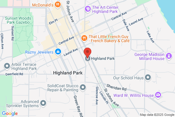Metra Metropolitan Rail, Passenger Stations, Highland Park