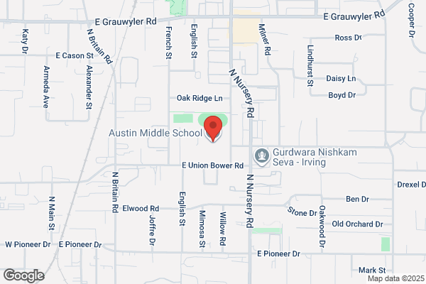 Irving Independent School District, Middle Schools, Austin Stephen F