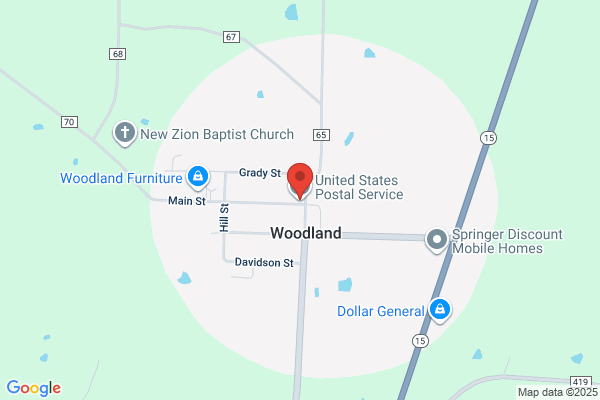 U S Government, Post Office, Woodland
