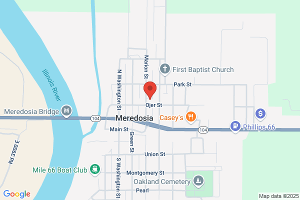 First Baptist Church of Meredosia, Church