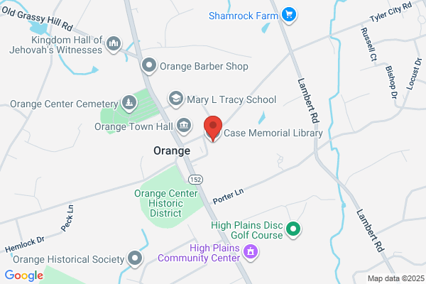 Orange Town of, Case Memorial Library Orange