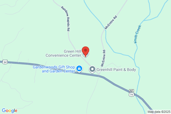 Rutherford County Offices, Solid Waste, Green Hill Convenience Center