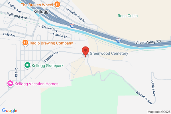 Kellogg City of, Greenwood Cemetery