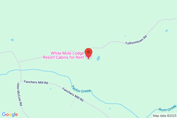 White Mule Lodge resort cabins for rent