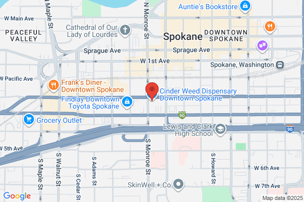 Cinder Weed Dispensary Downtown Spokane