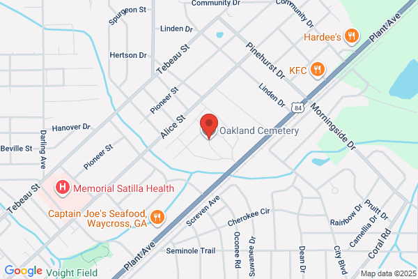 Waycross City of, Oakland Cemetery